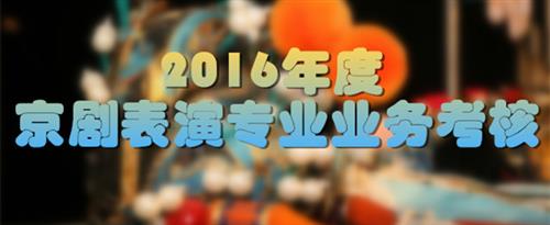 爆操抽插国家京剧院2016年度京剧表演专业业务考...